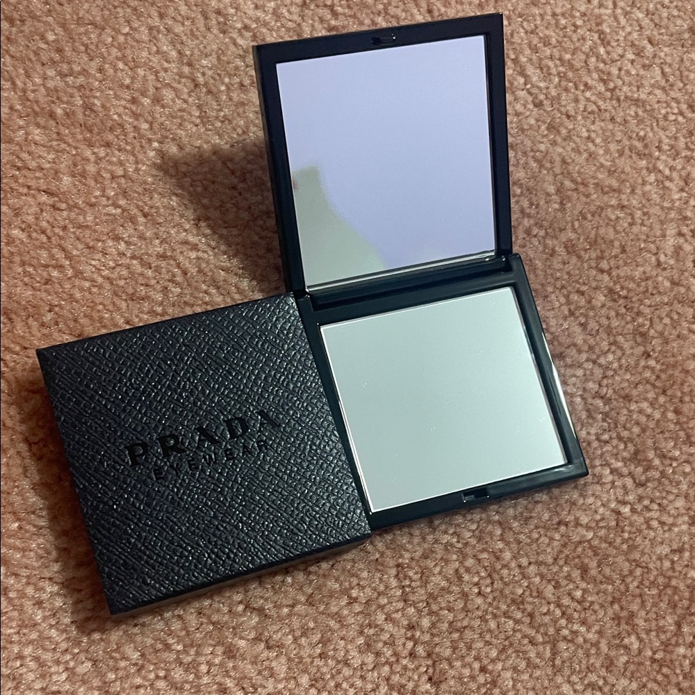 Prada Sleek Black Compact Mirror 100% Authentic